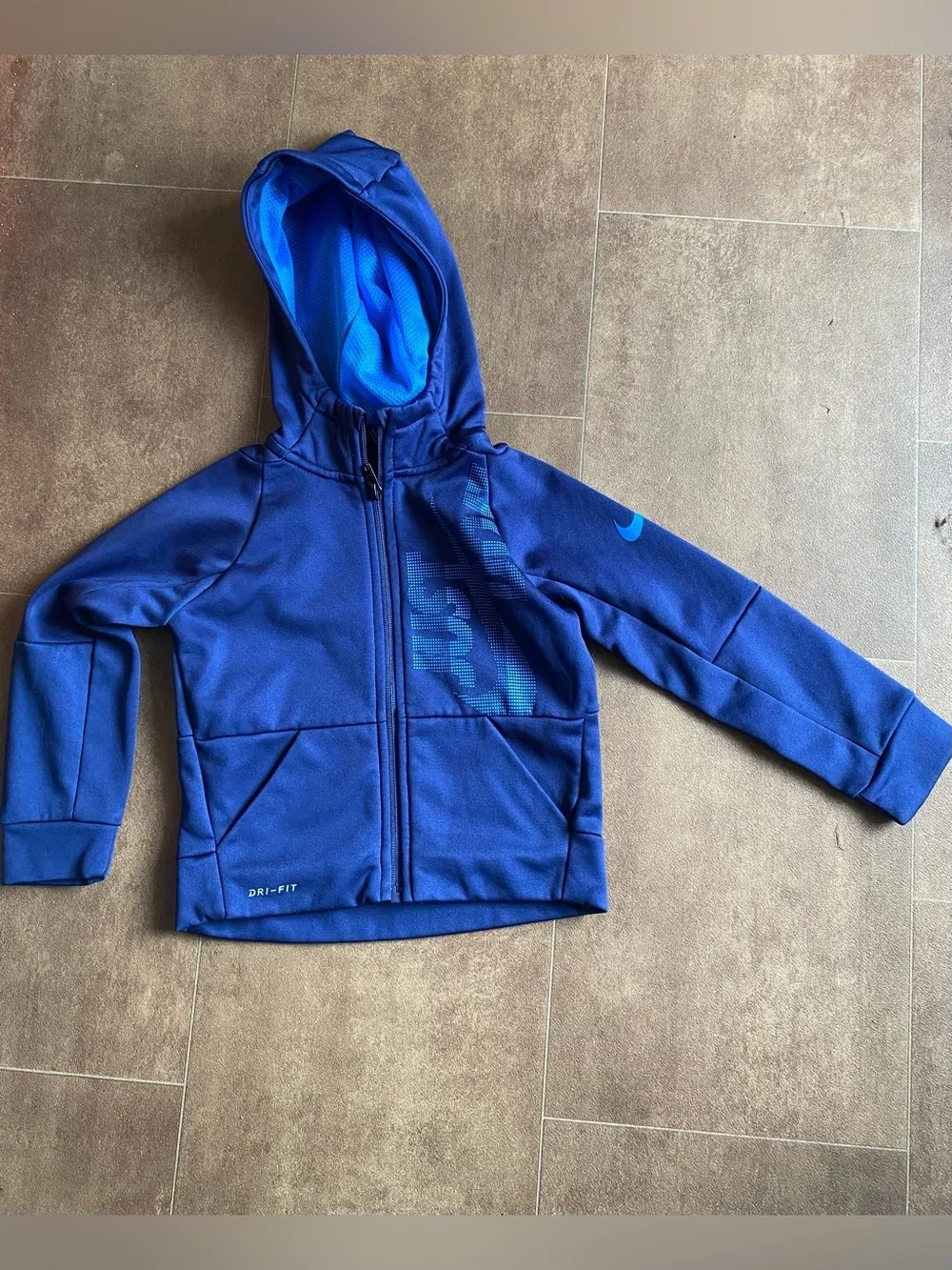 Nike Kids Royal Blue Dri-FIT Full-Zip Hoodie